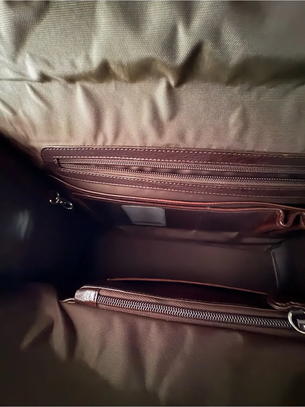 Brighton Dark Brown Croc-Embossed Leather Laptop Bag
